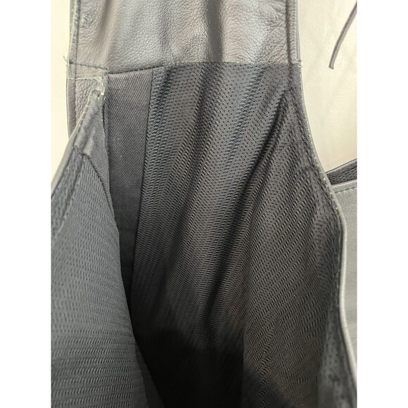 First Manufacturing Co Rally Riding Chaps FMC Black leather Biker Adj waist 2X - Picture 10 of 12